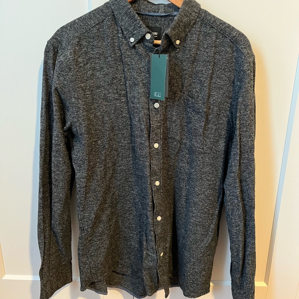 ONLY & SONS Dark Gray Casual Button-Down Shirt